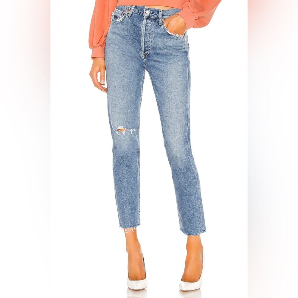 AGOLDE Jamie High Rise Classic Straight Jeans (size 29)